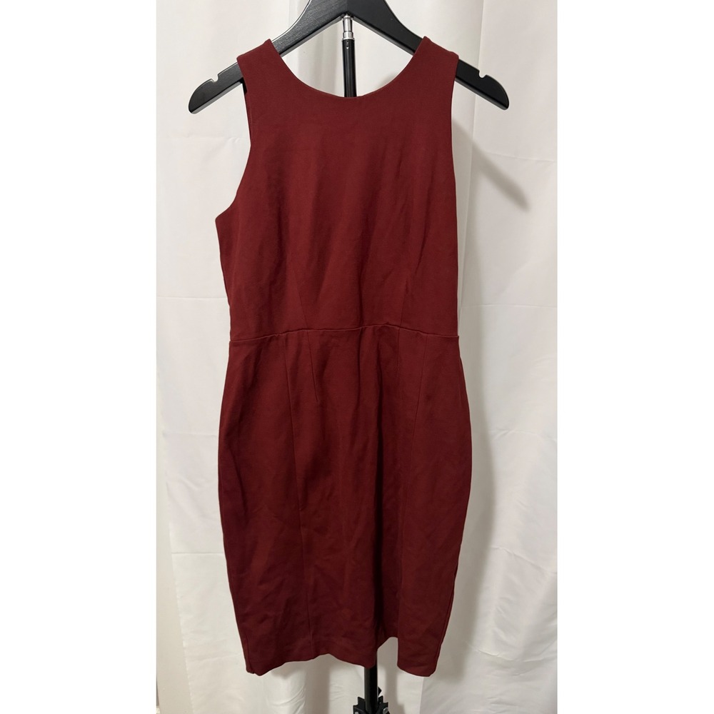 Ann Taylor Petite Burgundy Sleeveless Sheath Dress 4P New With Tags 21812804